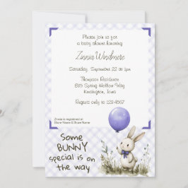 005 Iris Paars • Some Bunny Special Baby Shower Kaart