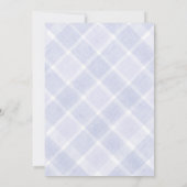 005 Iris Watercolor Gingham Vogels Baby Shower Kaart (Achterkant)