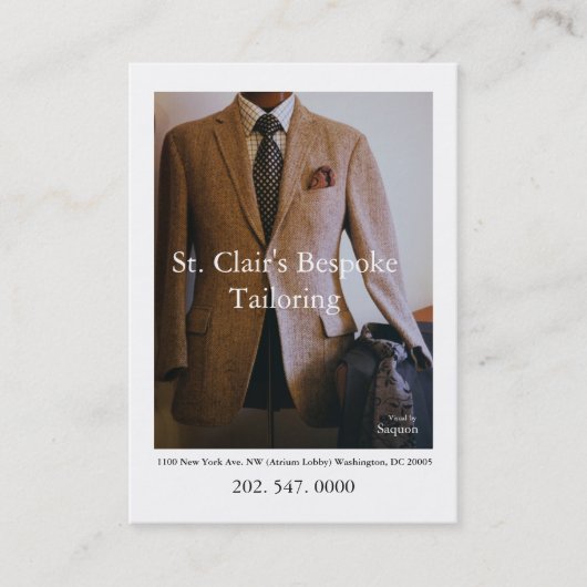 0065720-R3-007-2, St. Clair's Bespoke Tailoring... Kortingskaartje (Voorkant)