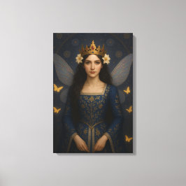 006_A fairy princess in royal blue. Canvas Afdruk