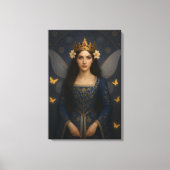 006_A fairy princess in royal blue. Canvas Afdruk (Voorkant)