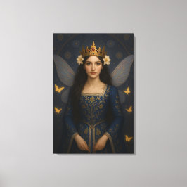 006_A fairy princess in royal blue. Canvas Afdruk