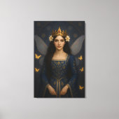 006_A fairy princess in royal blue. Canvas Afdruk (Voorkant)