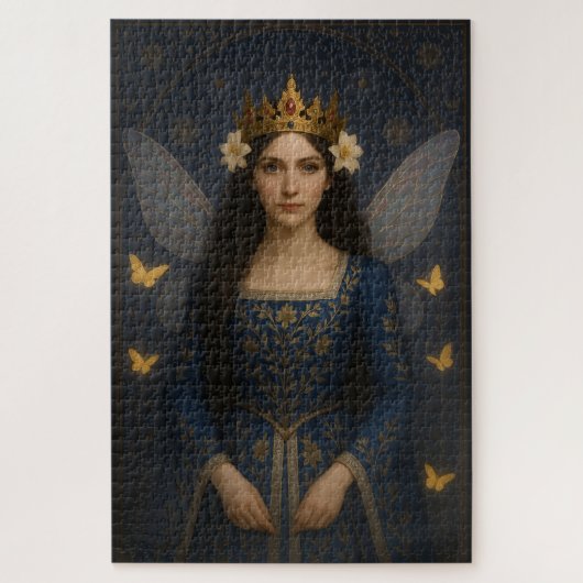 006_A fairy princess in royal blue. Legpuzzel (Verticaal)