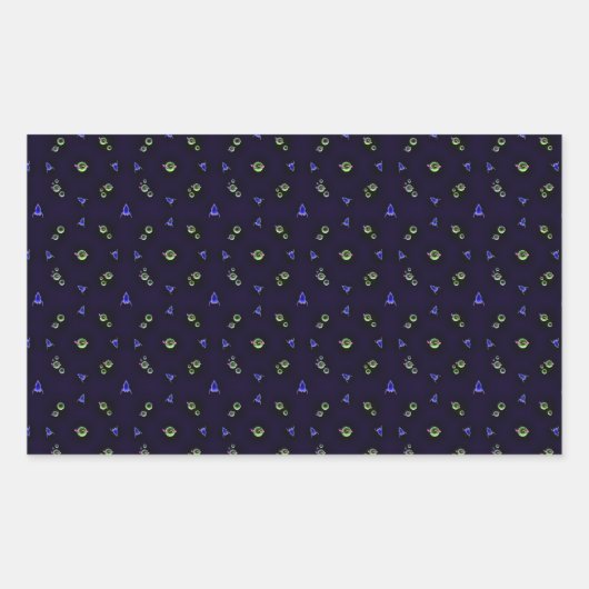 006 Ruimte Rechthoekige Sticker (Voorkant)