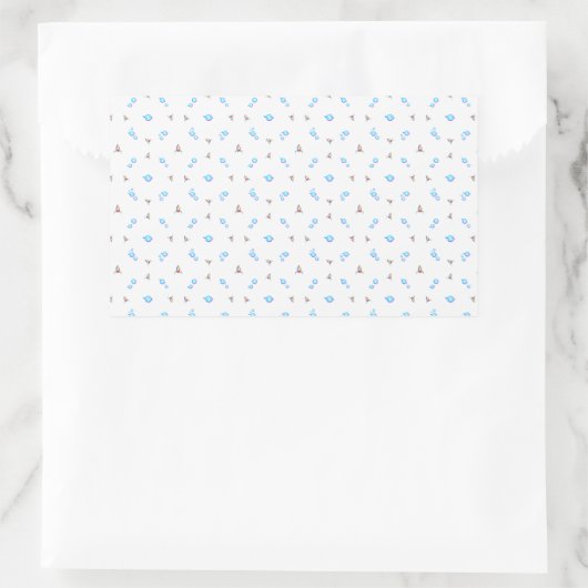 006 Ruimte Rechthoekige Sticker (Tas)