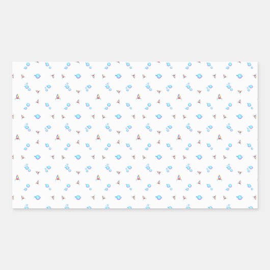 006 Ruimte Rechthoekige Sticker (Voorkant)