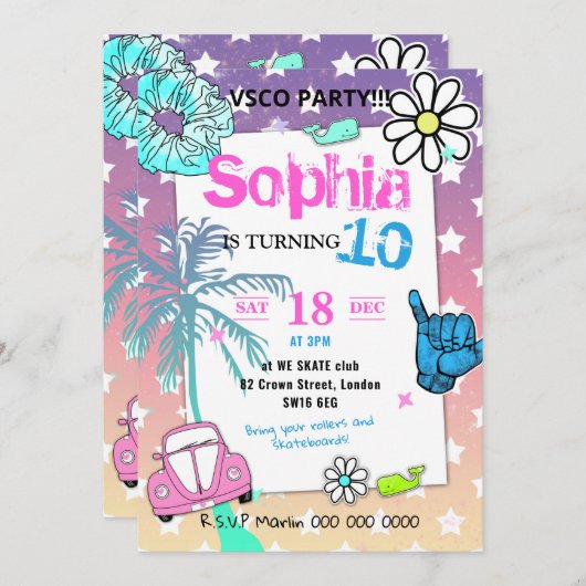 006 Vsco-trend van het tienerige meisje (Voorkant / Achterkant)