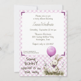 006 Wijn Paars • Some Bunny Special Baby Shower Kaart