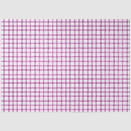 006 Wijn Rode Paarse Gingham Tissue Paper Tissuepapier (Voorkant)