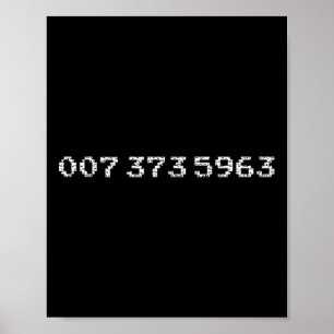 007-373-5963 Famous 45s Video Game Codes G Poster
