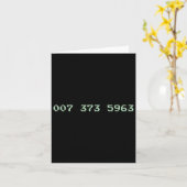 007 373 5963 Video Game Code 1987 80's Retro Games Kaart (Gele Bloem)