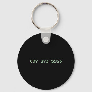 007 373 5963 Video Game Code 1987 80's Retro Games Sleutelhanger