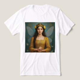 007_A fairy princess in golden yellow.  Tri-Blend Shirt