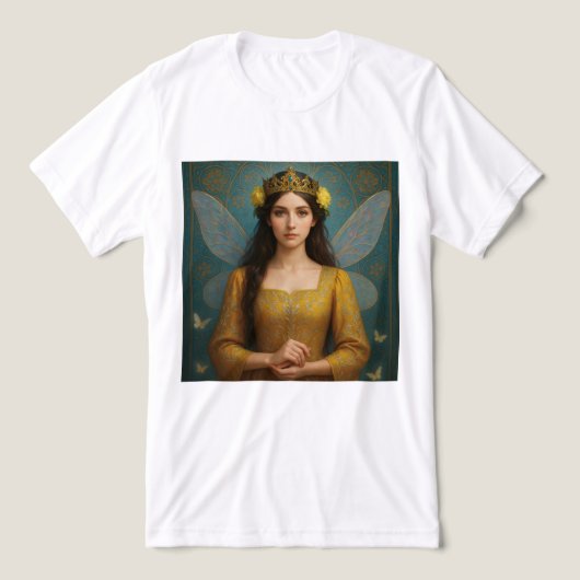 007_A fairy princess in golden yellow. Tri-Blend Shirt (Design voorkant)