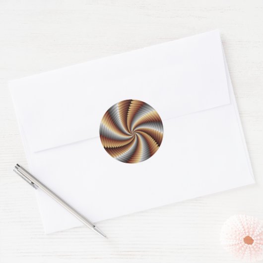 007 Fractal Ronde Sticker (Envelop)