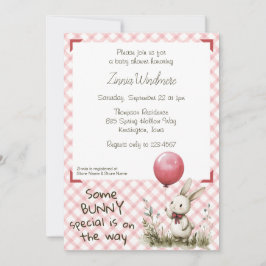 007 Rode Wijn • Some Bunny Special Baby Shower Kaart