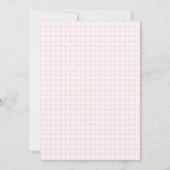 008 Blush Dove Botanisch Kruis Gingham Doopfeest Kaart (Achterkant)