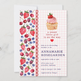 008 Blush Roze Bes Patch Cupcake Baby Shower Kaart