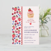 008 Blush Roze Bes Patch Cupcake Baby Shower Kaart (Staand voorkant)