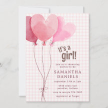 008 Roze Hart Ballon Geruite Baby Shower