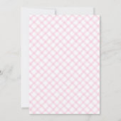009 Fuchsia Kleine Lammetjes Boerderij Gingham Bab Kaart (Achterkant)