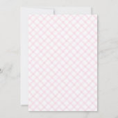 009 Fuchsia Modern Umbrella Gingham Baby Sprinkle Kaart (Achterkant)