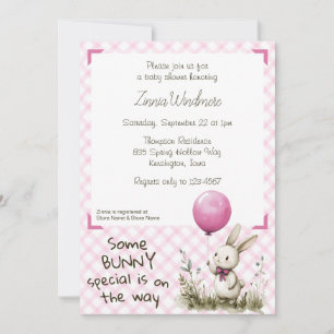 009 Fuchsia Roze • Some Bunny Special Baby Shower Kaart