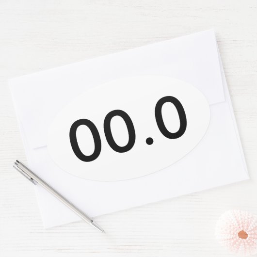 "00.0" marathonloper! ovale sticker (Envelop)