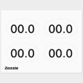 "00.0" marathonloper! ovale sticker (Vel)