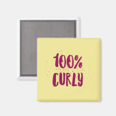 !00% Curly - voor krullende meisjes magneet (Voorkant / Achterkant)