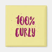 !00% Curly - voor krullende meisjes magneet (Voorkant)