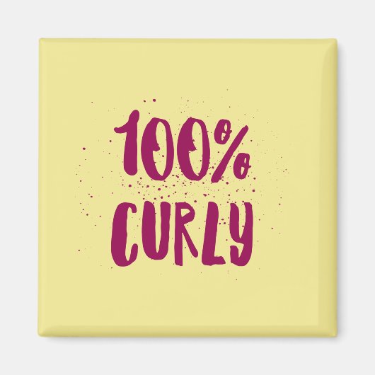 !00% Curly - voor krullende meisjes magneet (Voorkant)