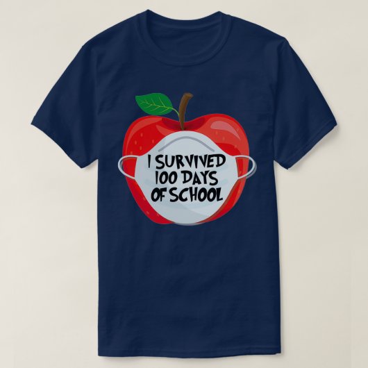 00 dagen virtuele leraar op afstand van school t-shirt (Design voorkant)