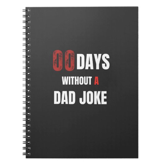 00 dagen zonder een grap van papa notitieboek (Voorkant)