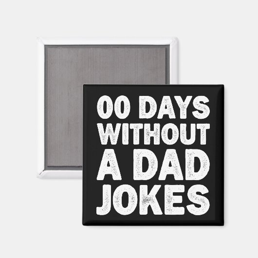 00 dagen zonder vader grapt sarcastische vader gra magneet (Voorkant / Achterkant)