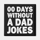00 dagen zonder vader grapt sarcastische vader gra magneet (Voorkant)