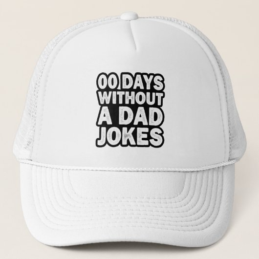 00 dagen zonder vader grapt sarcastische vader gra trucker pet (Voorkant)