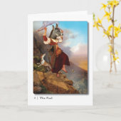 00 De dwaas Tarot Wenskaart Kaart (Gele Bloem)
