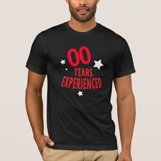 00 jaar ervaren | Grappige verjaardag T-shirt (Voorkant)