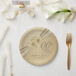 00e Gold Wedding-Jubileum Papieren Bordje