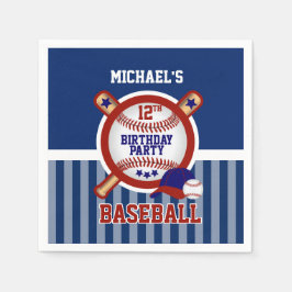 00e verjaardag - Baseball - Donkerblauw Servet