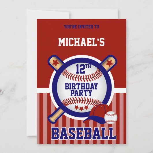 00e verjaardag - Baseball Kaart (Voorkant)