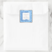 00e verjaardag | DIY-tekst | Blauw Vierkante Sticker (Tas)