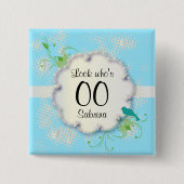 00e verjaardag | DIY Text Pinback Button (Voorkant)