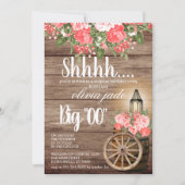 00e verjaardag - Houten Vat en Koraalbloemen Kaart (Voorkant)