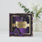 00e verjaardag | Paarse hoge leidinggevende functi Kaart (Staand voorkant)