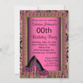 00e verjaardag | Roze holeopluis Kaart (Achterkant)