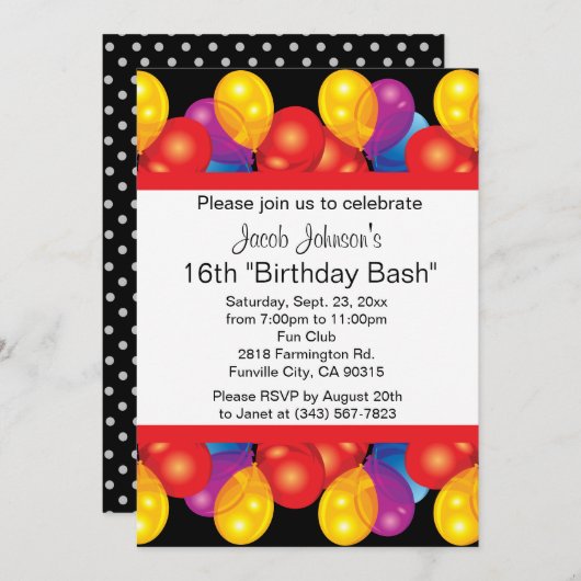 00e verjaardag van de Bash-feestdag | DIY-tekst Kaart (Voorkant / Achterkant)