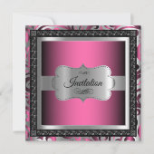 00e verrassingsdag | Roze metalen en zilver Kaart (Voorkant)